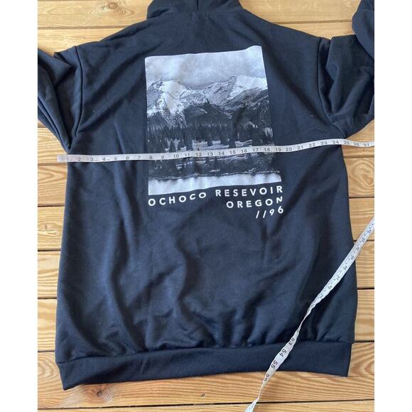 Asos Design Oversized Hoodie Sweatshirt Size 6 Women’s Black - Picture 6 of 7